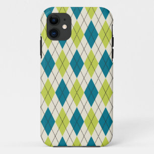 Blue And Green Argyle Case-Mate iPhone Case
