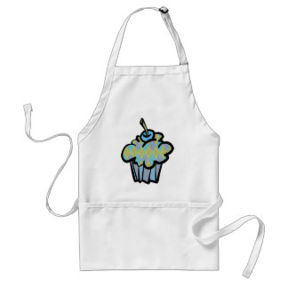 blue and green argyle cupcake standard apron