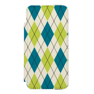 Blue And Green Argyle Incipio Watson™ iPhone 5 Wallet Case
