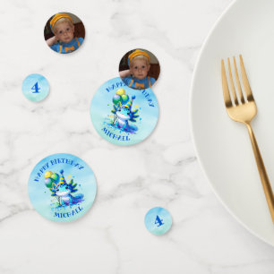 Blue and Green Axolotl Boy's Birthday Personalised Confetti