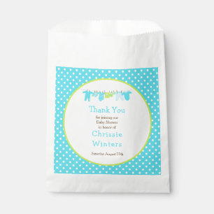 Blue and Green Baby Line Baby Shower Favour Bags