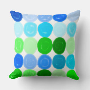 Blue and Green Bubbles Cushion