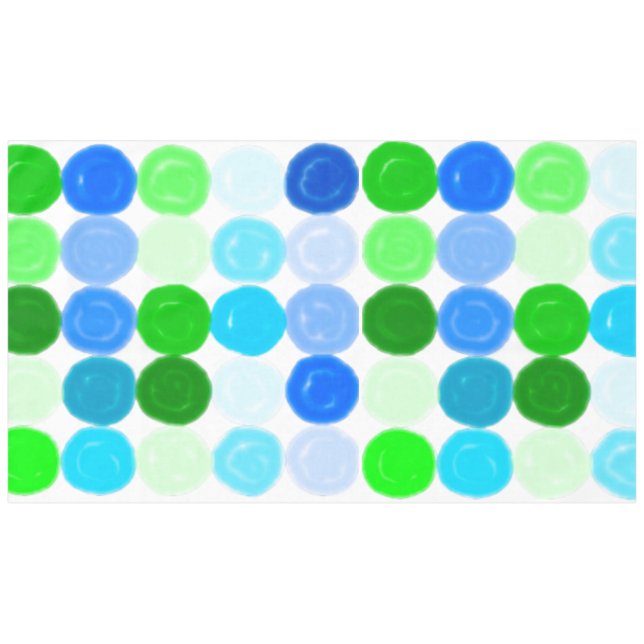 Blue and Green Bubbles Tablecloth (Front (Horizontal))