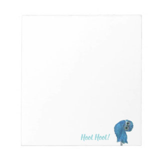 Blue and Green Burrowing Owl Notepad