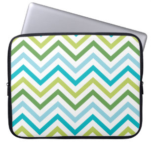Blue and Green Chevron       Laptop Sleeves