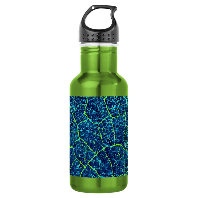 Blue and Green COOL Pattern 532 Ml Water Bottle (Front)
