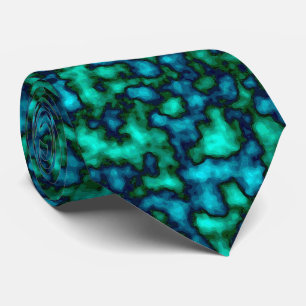 Blue and Green Cool Pattern Tie