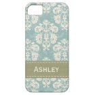 Blue and Green Damask