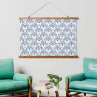 blue and green damask ornament pointillism