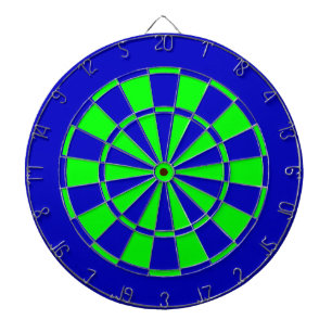 Blue and green dartboard