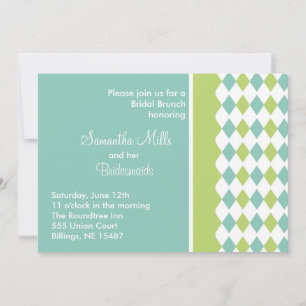 Blue and Green Diamond Invitation