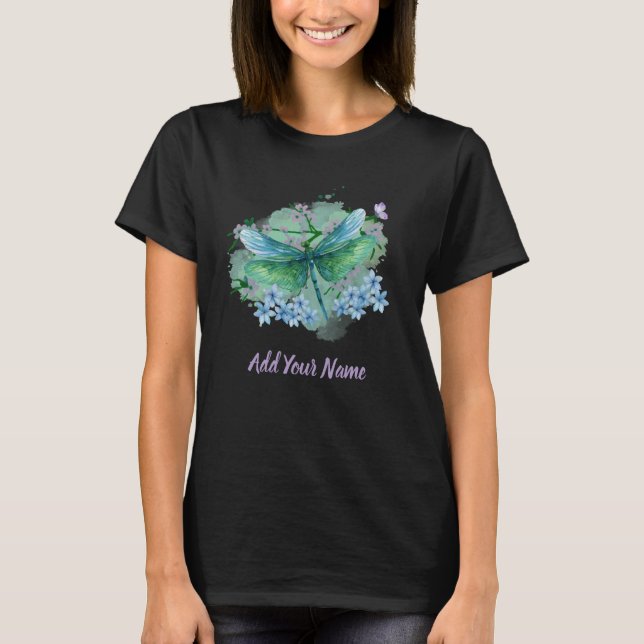 Blue and Green Dragonfly Tshirt (Front)