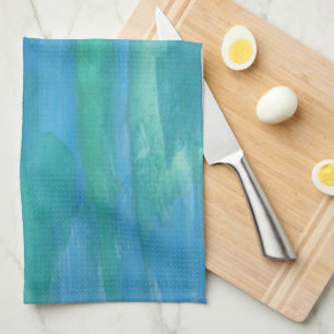 Blue and Green Earth Tones Tea Towel