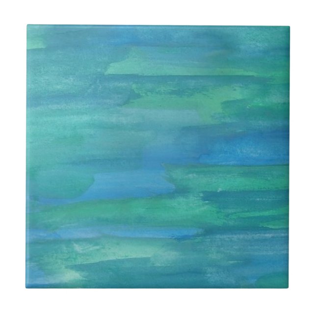 Blue and Green Earth Tones  Tile (Front)