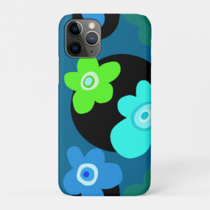 Blue and green flowers Case-Mate iPhone case