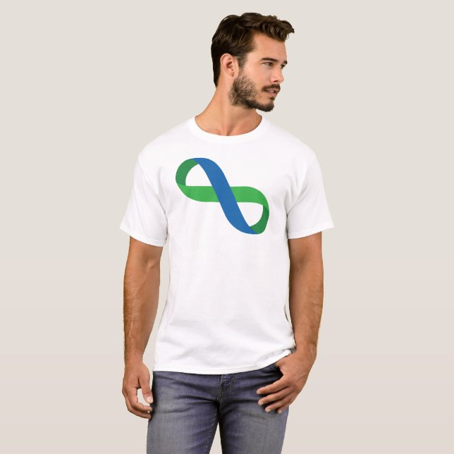 Blue and Green Infinity Ribbon T-Shirt (Front Full)