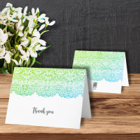 BLUE  AND GREEN LACE THANK YOU