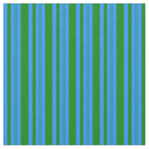 Blue and Green Lines Pattern Fabric