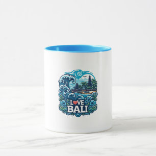 Blue and Green Love Bali Mug