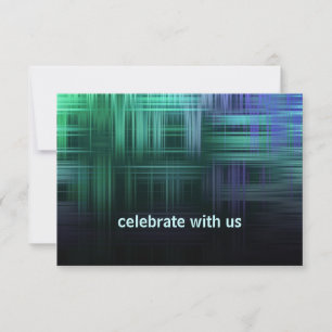 Blue and Green Modern Plaid Response Card