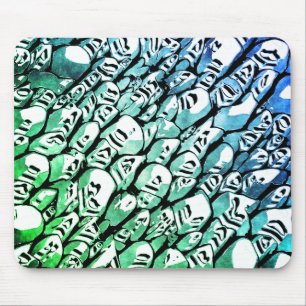 Blue and Green Mouse Pad
