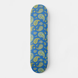Blue And Green Pattern  Skateboard