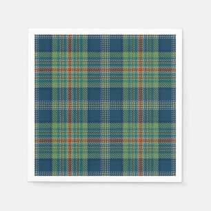Blue and Green Scottish Tartan Plaid Napkin
