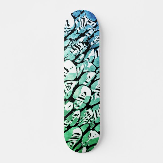 Blue and Green Skateboard (Front)