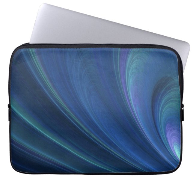 Blue And Green Soft Sand Waves Laptop Sleeve (Front)