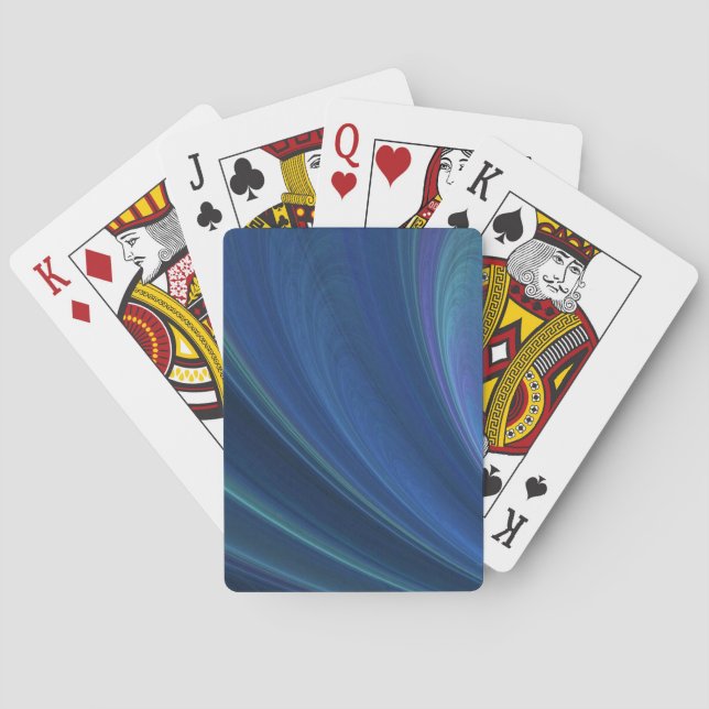 Blue And Green Soft Sand Waves Playing Cards (Back)