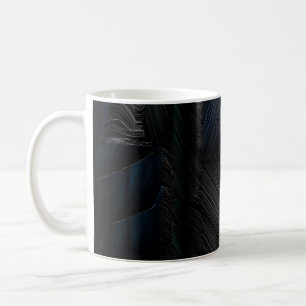 Blue and green sticks on blue plastic container coffee mug