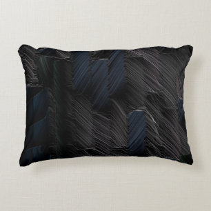 Blue and green sticks on blue plastic container decorative cushion