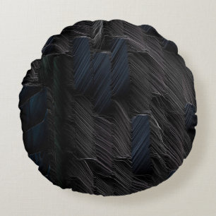 Blue and green sticks on blue plastic container round cushion