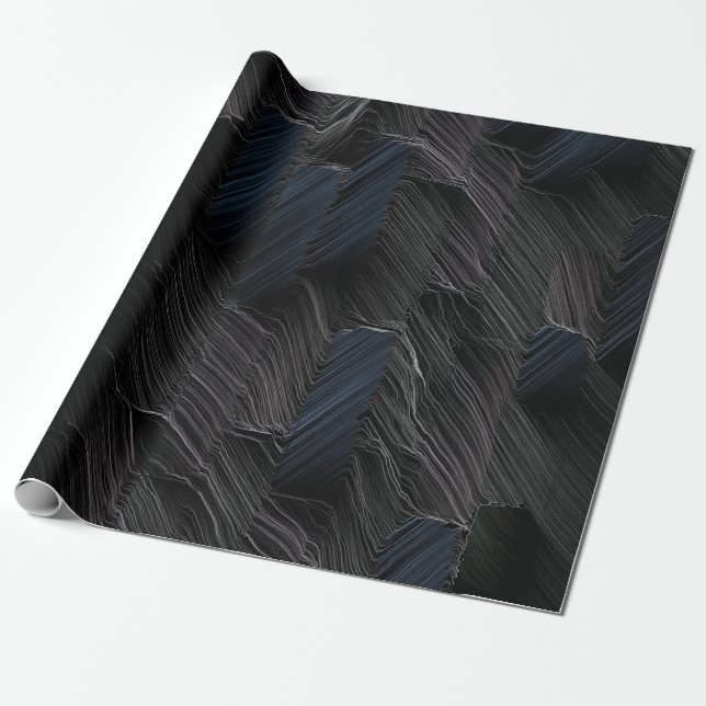 Blue and green sticks on blue plastic container wrapping paper (Unrolled)