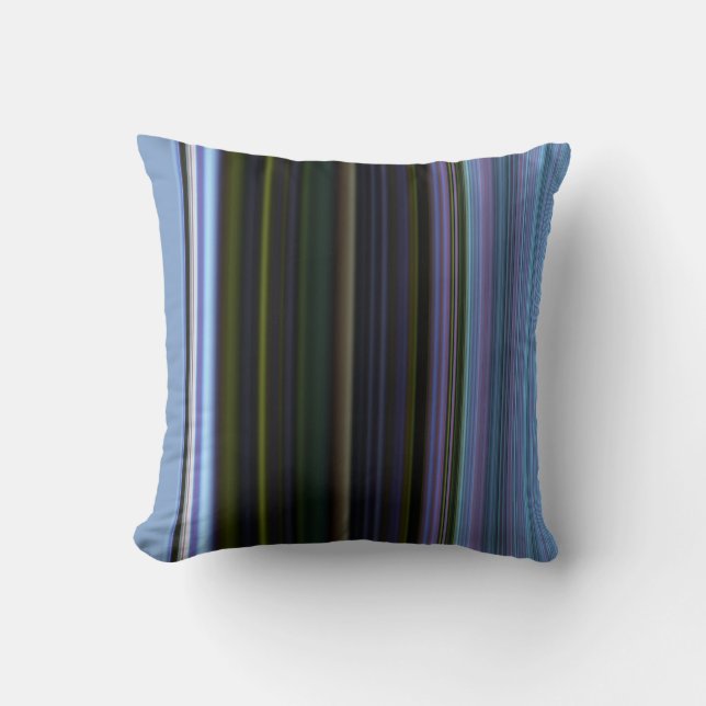 Blue and Green Stripe American Mojo Pillow (Front)
