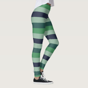 Blue and Green Stripe leggings