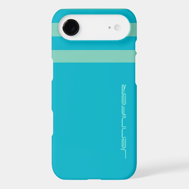 Blue and Green Stripe Solid Combo Custom (Back)