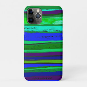 Blue and green stripes Case-Mate iPhone case