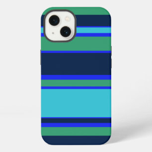 Blue and green stripes Case-Mate iPhone case