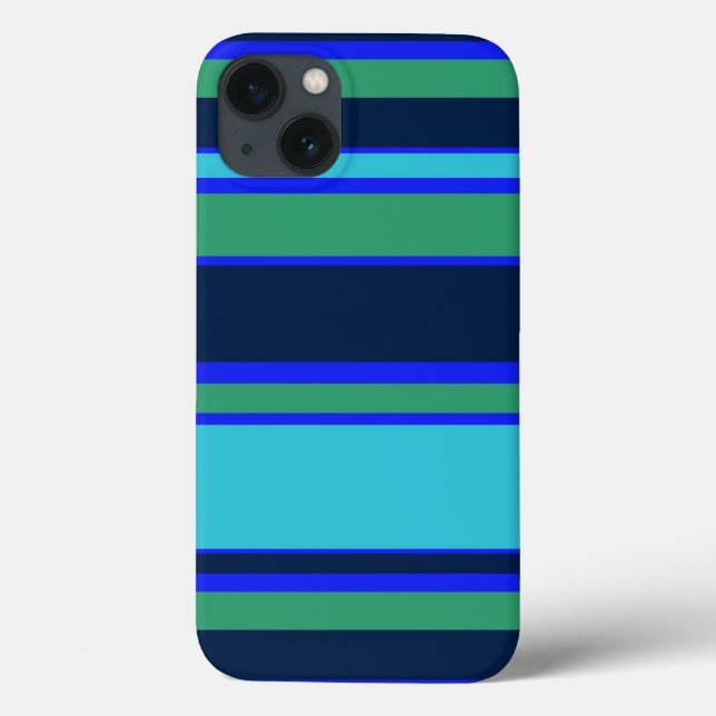 Blue and green stripes Case-Mate iPhone case (Back)