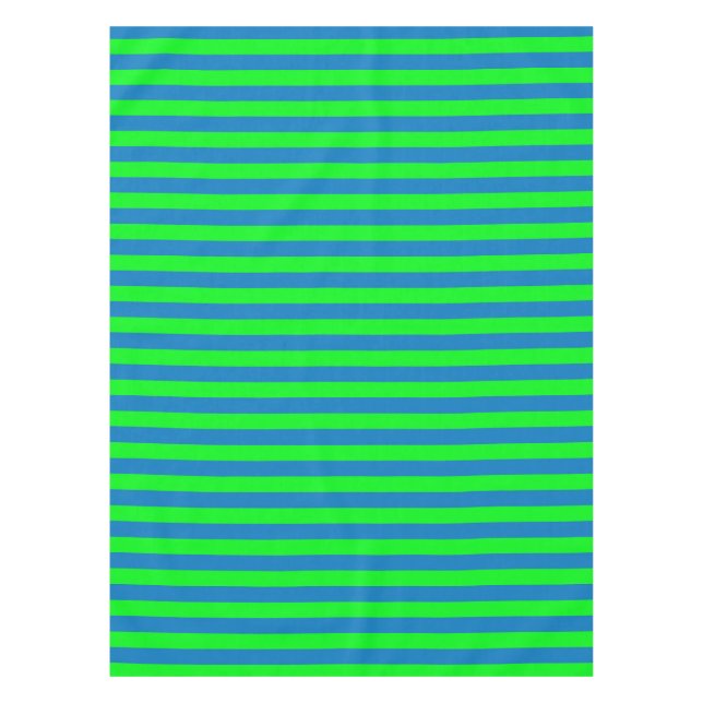Blue and Green Stripes Design Tablecloth (Front)