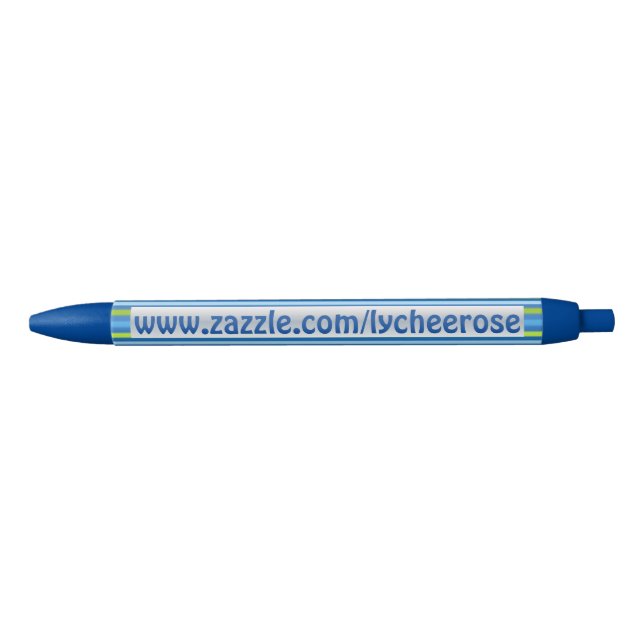 Blue and Green Stripes lycheerose pen (Front)