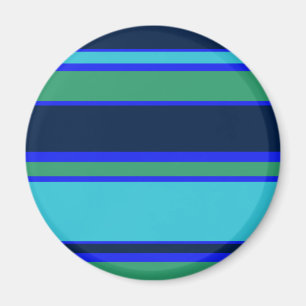 Blue and green stripes magnet