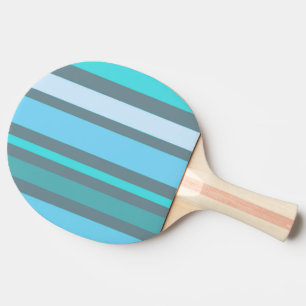 Blue and Green Stripes Ping Pong Paddle