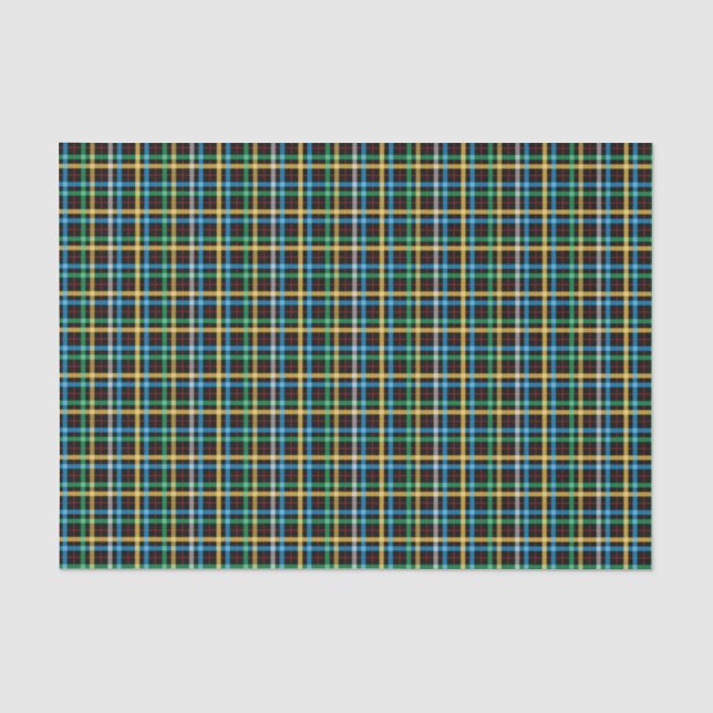 Blue and Green Tartan Pattern Tissue Paper (Front)