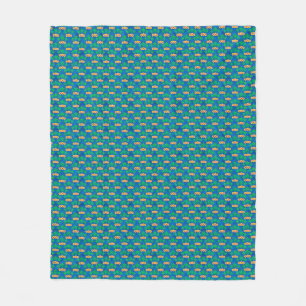 Blue and Green Tribal Green Sea Turtles Fleece Blanket