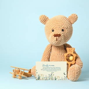 Blue and Green wildflower books for baby Enclosure Card