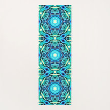 Blue and Green Yoga Mat