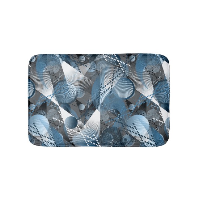 Blue and grey. Abstraction. Bath Mat (Front)