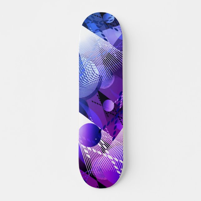 Blue and grey. Abstraction. Skateboard (Front)